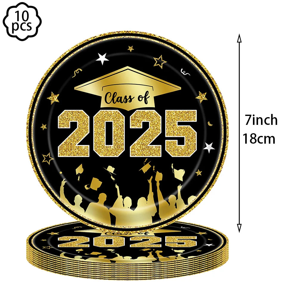 Grad Party Plate Napkin Cup Decor