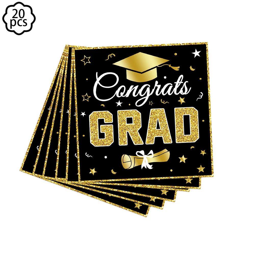 Grad Party Plate Napkin Cup Decor
