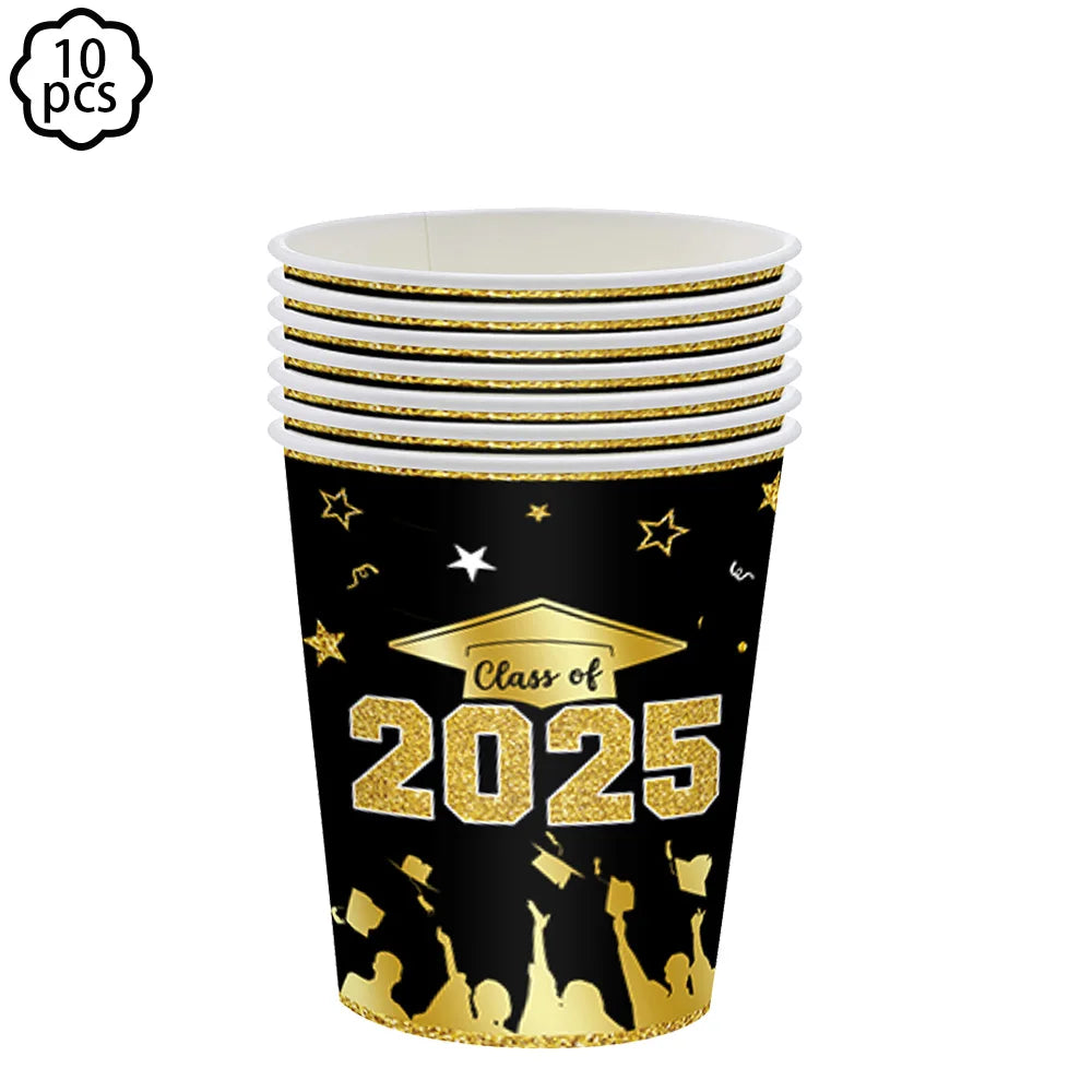 Grad Party Plate Napkin Cup Decor