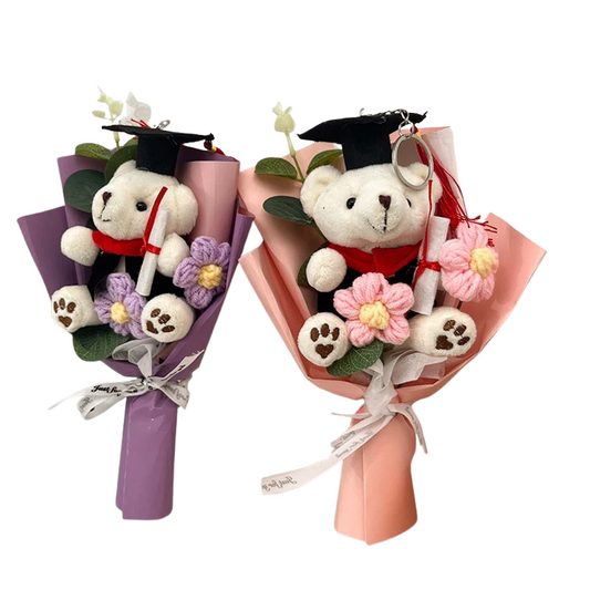 Crochet Graduation Bear Bouquet